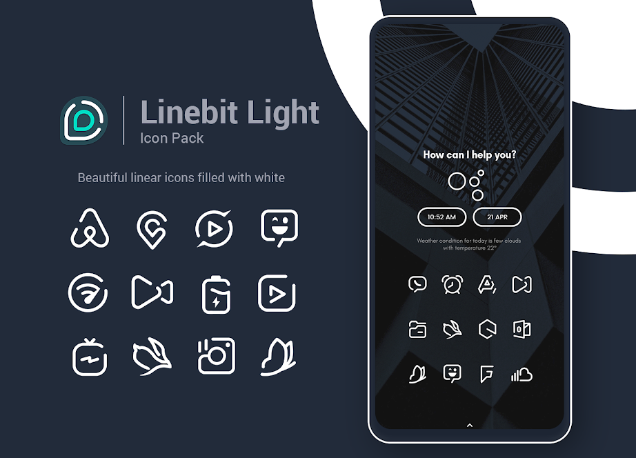 Linebit Light – Icon Pack v1.2.8 (Paid) Apk