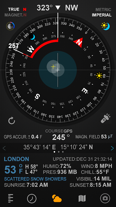 Compass 54 (All-in-One GPS, Weather, Map, Camera) v2.8 (Mod) Apk