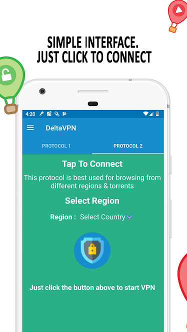 Delta VPN Free VPN Proxy v1.67 build 82 (Pro) Apk