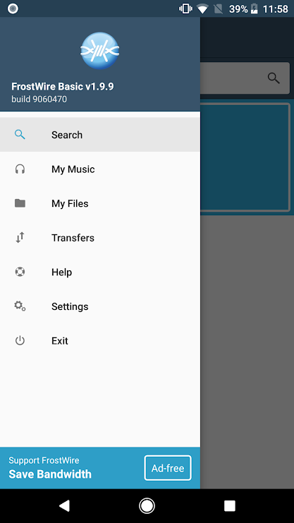 FrostWire: Torrent Client + Music Player v2.1.5 (Ad-Free) Apk