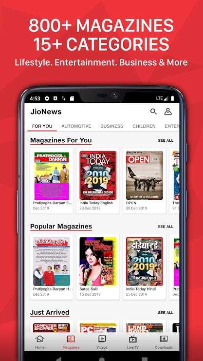 JioNews – Live News, TV, Magazine, Video, e-paper v3.3.0 (Mod) Apk