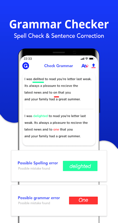 Grammar Checker, Check Spell & Sentence Correction v4.1.9 (Mod) (Pro) Apk
