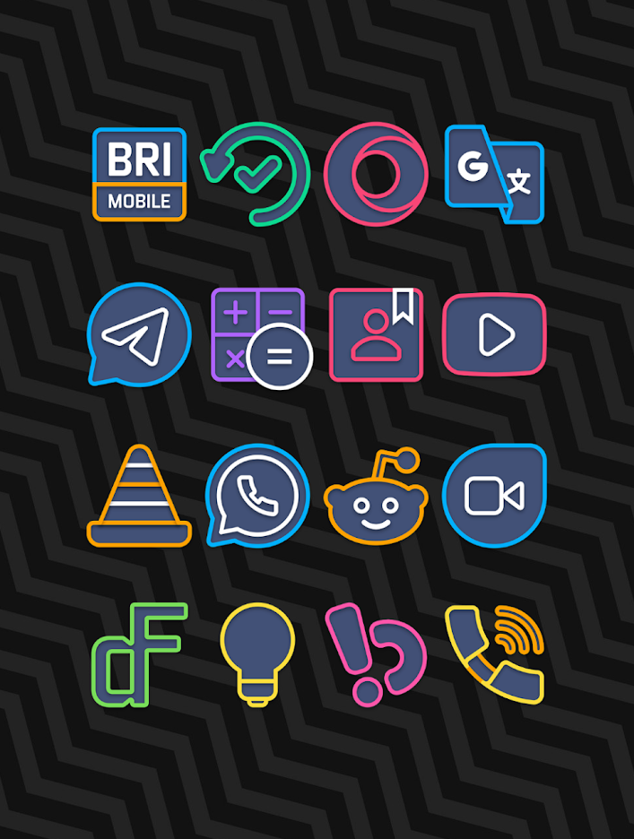 Garis Dark – Lines Icon Pack v3.5 (Patched) APK